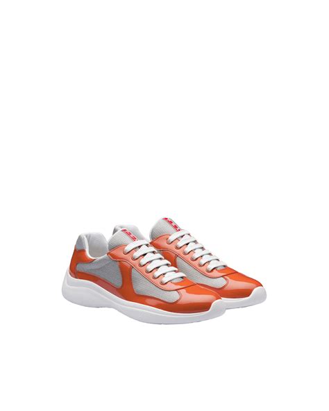 prada shoes orange|orange prada sneakers.